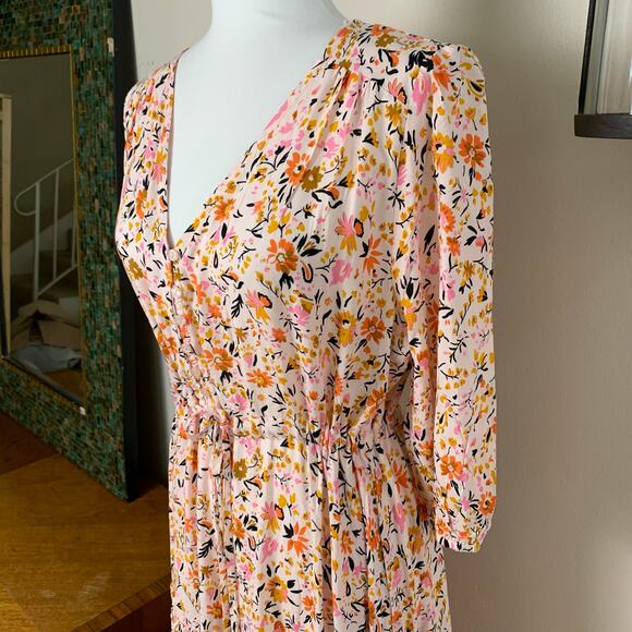 NEW Petal & Pup Size XL Women's Kelda Floral Maxi Dress Peach Coral Summer Boho - Picture 5 of 16